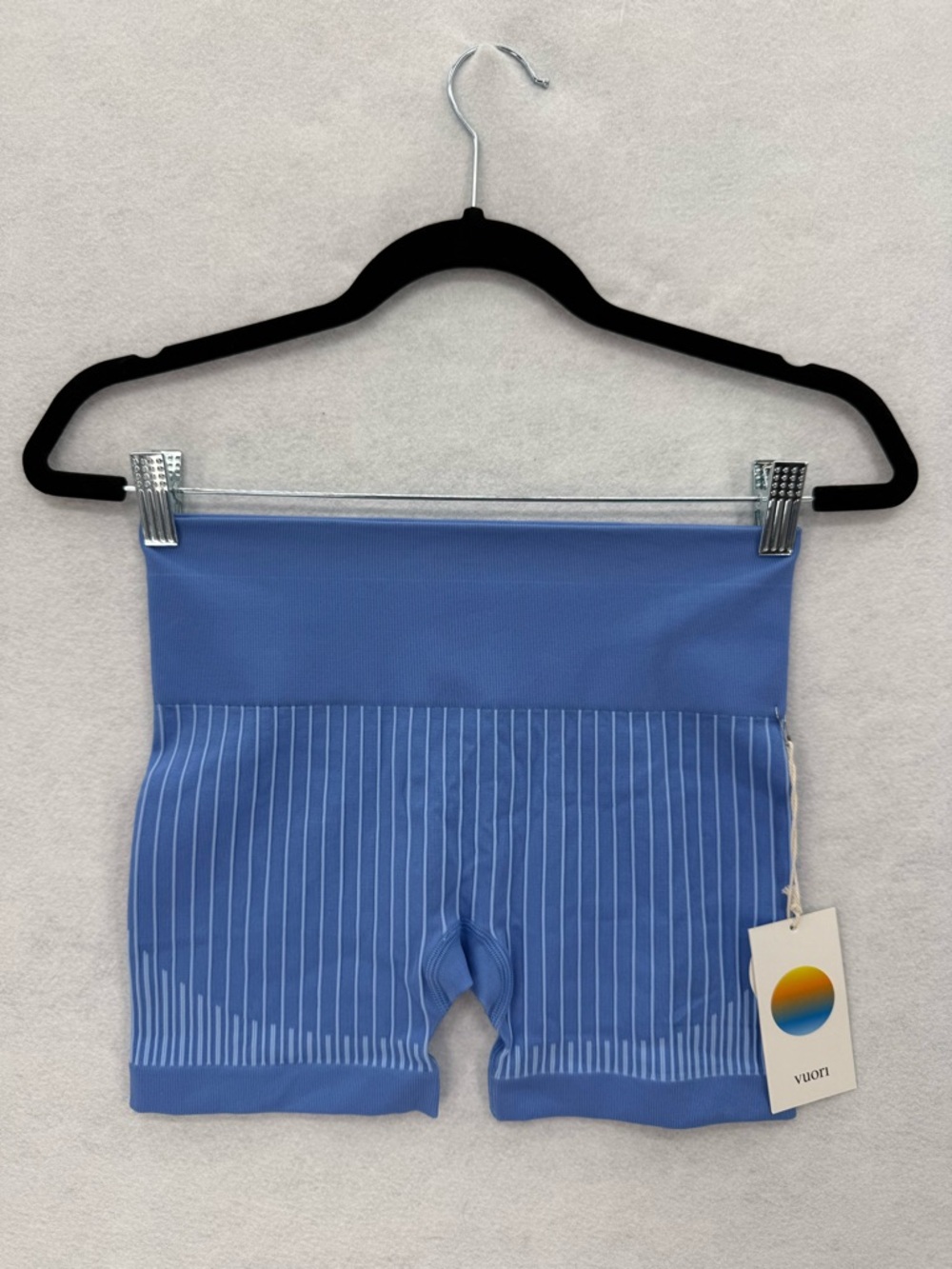 NWT Vuori Bi-Color Seamless Bike Short 4"‎ Oxford/Riviera Blue VW3144 Size Small